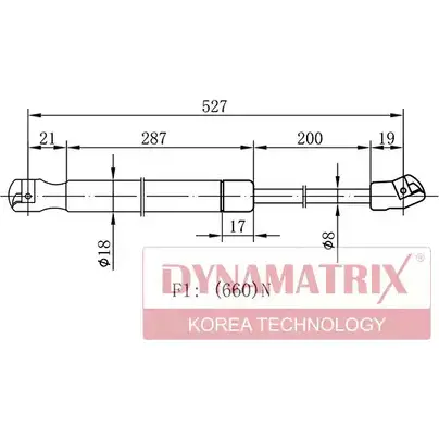 Амортизатор багажника, упор задней двери DYNAMATRIX DGS1297QU 1232956414 C7S IH 4TCNI изображение 0