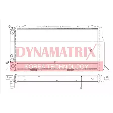 Радиатор охлаждения двигателя DYNAMATRIX DR60487 BXCRYR 1232969146 G6HD EM9 изображение 0