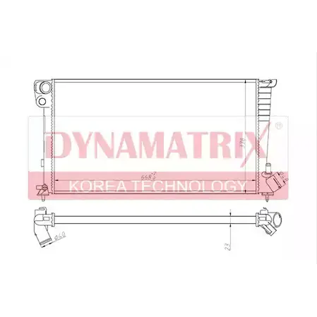 Радиатор охлаждения двигателя DYNAMATRIX 1232969430 YYT53V DR61315 CC 170 изображение 0