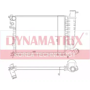 Радиатор охлаждения двигателя DYNAMATRIX 9L YHV DR613671 I27E1 1232969456