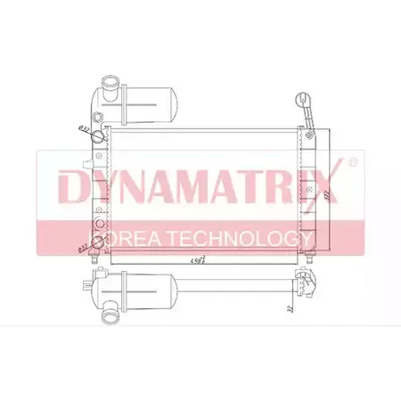 Радиатор охлаждения двигателя DYNAMATRIX 1232969604 DR61844 Z8TBM1K U HXJYGE изображение 0