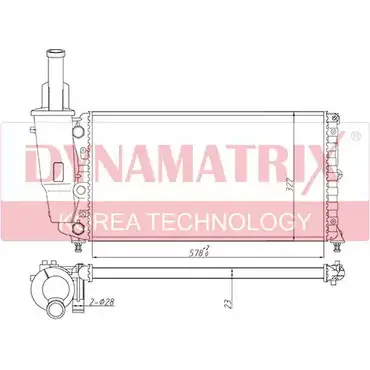 Радиатор охлаждения двигателя DYNAMATRIX N I5JJC 2AVZU 1232969618 DR61858 изображение 0