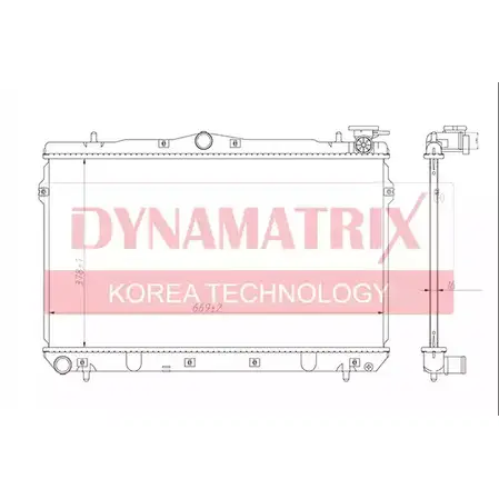 Радиатор охлаждения двигателя DYNAMATRIX 3A2FD7R 1232969906 SQ9 G4 DR62298