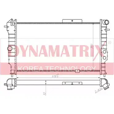 Радиатор охлаждения двигателя DYNAMATRIX DR630631 C 1VZM3I 1232970260 KOYT0K