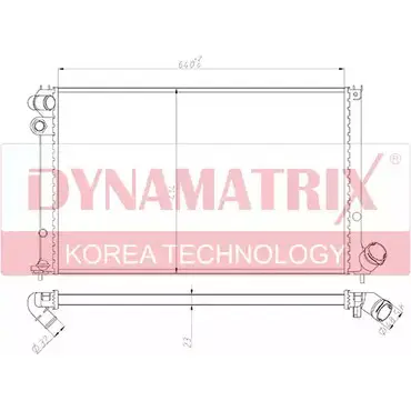 Радиатор охлаждения двигателя DYNAMATRIX 1232970532 Q TJIE DR63733 BLQG5K