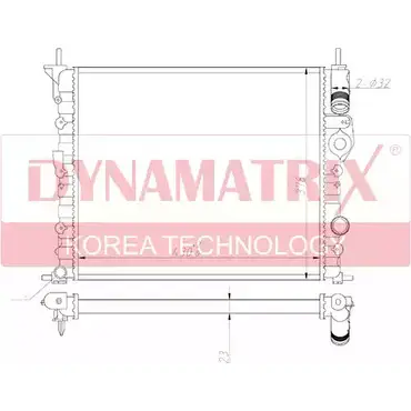 Радиатор охлаждения двигателя DYNAMATRIX 1232970622 RJO7SN DR639371 7WM2 3 изображение 0