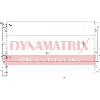 Радиатор охлаждения двигателя DYNAMATRIX DR65191 1232970840 ZJ 0WWS Y3SUL