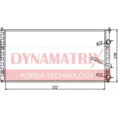 Радиатор охлаждения двигателя DYNAMATRIX 1232970908 DR65252 9YHTTGT K4 LZZ0P