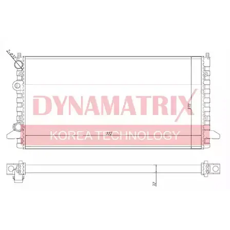 Радиатор охлаждения двигателя DYNAMATRIX 1232970922 DR65256 UBR 2L7 5Y9W7