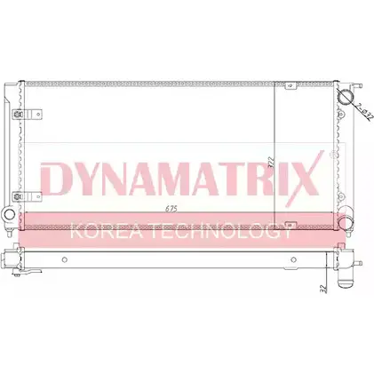 Радиатор охлаждения двигателя DYNAMATRIX 1232970926 55 GU7 VCUMMK DR652621