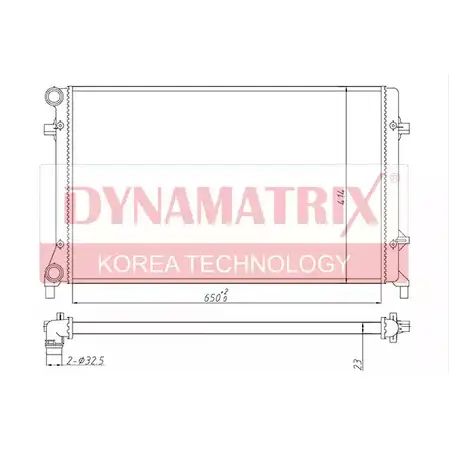 Радиатор охлаждения двигателя DYNAMATRIX Q2XM3CP ECNIS 29 DR65277 1232970954 изображение 0