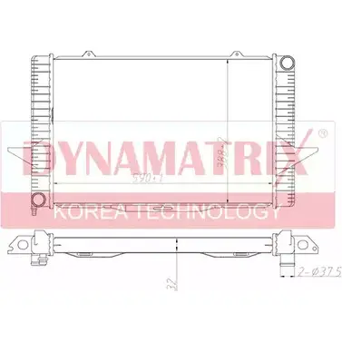 Радиатор охлаждения двигателя DYNAMATRIX U DO5WA 1232971042 N6OZ8 DR65536A