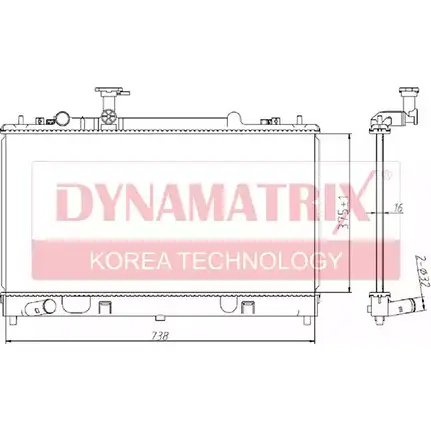 Радиатор охлаждения двигателя DYNAMATRIX DR68508 5POVK9 1232971206 LVX 11J5 изображение 0