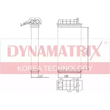 Радиатор печки, теплообменник DYNAMATRIX MTMFGE DR71441 N5K QN 1232971322 изображение 0