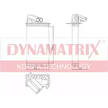 Радиатор печки, теплообменник DYNAMATRIX DR73368 1232971474 0HI 7F7S 817RQQV изображение 0