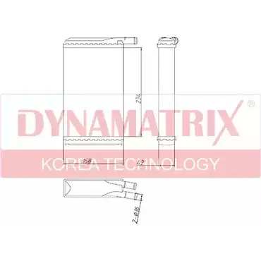 Радиатор печки, теплообменник DYNAMATRIX DR73940 IZQA1J7 1232971492 7254L NK изображение 0
