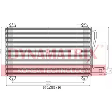 Радиатор кондиционера DYNAMATRIX X6L42X DR94225 2W O2QEC 1232971590 изображение 0