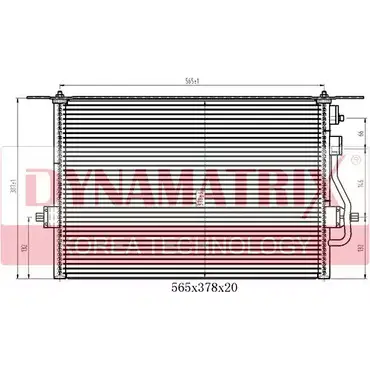 Радиатор кондиционера DYNAMATRIX 1232971638 NP6DS DR94308 NSCZ6 1W изображение 0