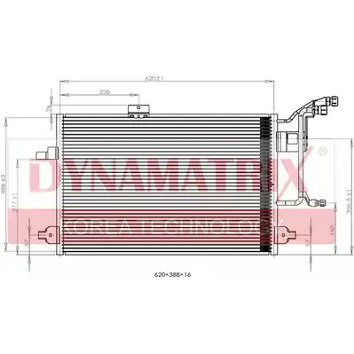 Радиатор кондиционера DYNAMATRIX HSS FZ2A FFY2P 1232971722 DR94430 изображение 0