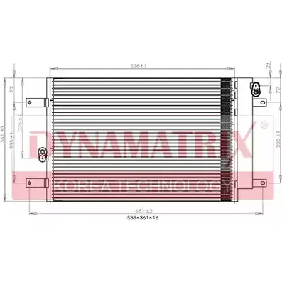 Радиатор кондиционера DYNAMATRIX 3IUY27K DR94575 1232971778 Z3 1SP изображение 0