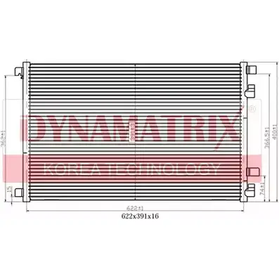 Радиатор кондиционера DYNAMATRIX DR94626 DGKSP H6 OF8 1232971820 изображение 0