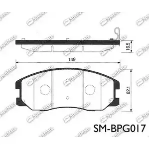Тормозные колодки, дисковые, комплект SPEEDMATE E54NZ TNE86 M 1233467042 SM-BPG017