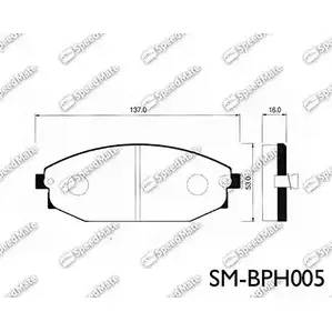 Тормозные колодки, дисковые, комплект SPEEDMATE 6 GPLDF SM-BPH005 1233467220 7PJTLZ изображение 0