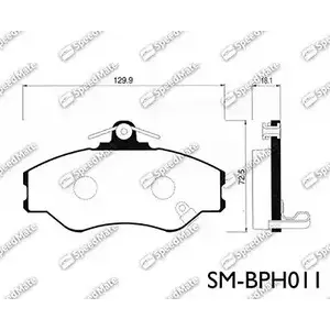 Тормозные колодки, дисковые, комплект SPEEDMATE 1233467344 L BLL8 SM-BPH011 KEQK0S2