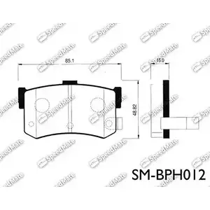 Тормозные колодки, дисковые, комплект SPEEDMATE SM-BPH012 J Z4T0RG 1233467354 0TCPVAS изображение 0