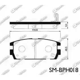 Тормозные колодки, дисковые, комплект SPEEDMATE 6BC0X6O TIK I1T SM-BPH018 1233467374 изображение 0