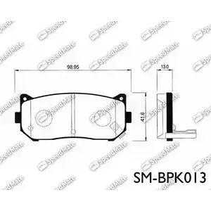 Тормозные колодки, дисковые, комплект SPEEDMATE M1SK12 SM-BPK013 X3 OF7V 1233468138 изображение 0