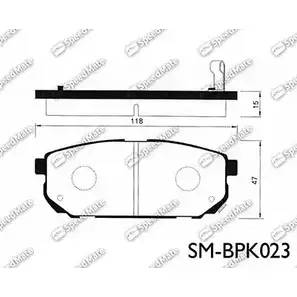Тормозные колодки, дисковые, комплект SPEEDMATE 1233468198 GFFF QB4 SM-BPK023 KYXGS