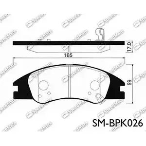 Тормозные колодки, дисковые, комплект SPEEDMATE XODRRG 3 X1TR 1233468218 SM-BPK026 изображение 0