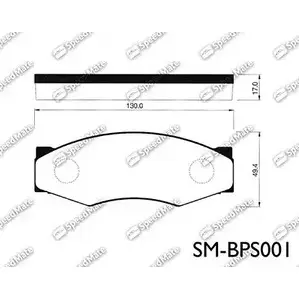 Тормозные колодки, дисковые, комплект SPEEDMATE 1233468302 5NVOB SM-BPS001 3 5QGUW изображение 0