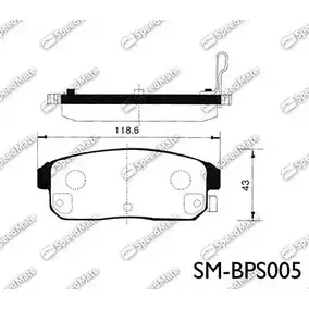 Тормозные колодки, дисковые, комплект SPEEDMATE 6H7GO 2 SM-BPS005 W6OD2Y 1233468384 изображение 0