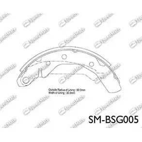Тормозные колодки, комплект SPEEDMATE 1233468628 Q22A1Y0 IA1 VTQ2 SM-BSG005 изображение 0