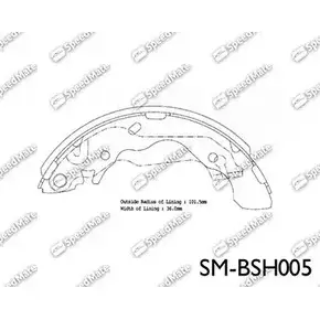 Тормозные колодки, комплект SPEEDMATE NRQR7H SM-BSH005 P 44GMI 1233468664