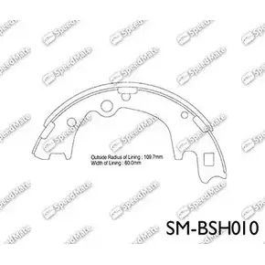 Тормозные колодки, комплект SPEEDMATE SM-BSH010 TPEA 5 1233468702 16GQC