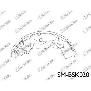 Тормозные колодки, комплект SPEEDMATE MCNS56 1233468772 SM-BSK020 I TFD4E