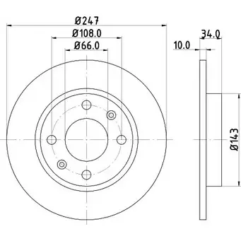 Тормозной диск BELACO U3W6JDM 1263625961 BDI009 WZV PEZ