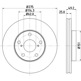 Тормозной диск BELACO 1263628501 BDI1211 ZL IC4E DXIOXF изображение 0