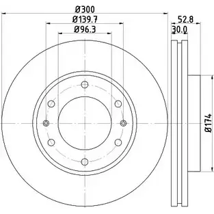 Тормозной диск BELACO H7S5 M0T 1263632383 M5WDV BDI1688 изображение 0