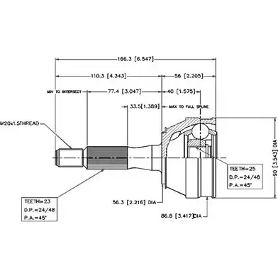 Шрус граната VEMA 1263753337 18243 AZ AOGH TJ5S8 изображение 0