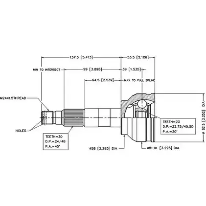 Шрус граната VEMA QDUW41A D22 I8 18519 1263756407 изображение 0