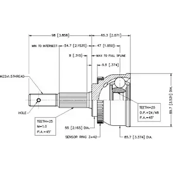 Шрус граната VEMA 1263756871 486Y9 T TL0055 18581 изображение 0