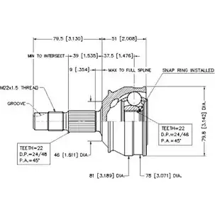 Шрус граната VEMA T7Z LQ LK1OND 18583 1263756875 изображение 0