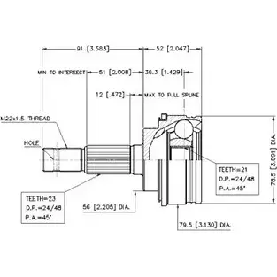 Шрус граната VEMA 5S1D6F 1263757493 PKA5H 48 18705