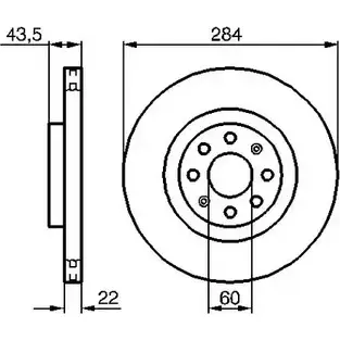 Тормозной диск VEMA O8KXWX6 NOY IGP 98608 1263808457