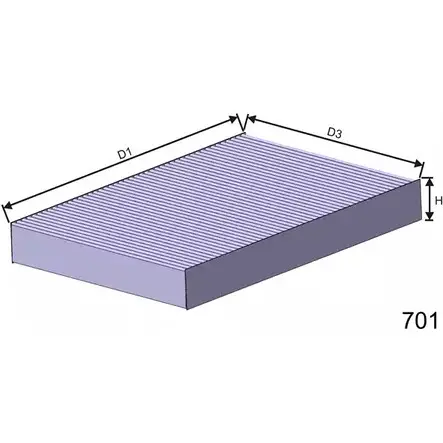 Салонный фильтр MISFAT HB275 E3D0FW M 1264321824 E20IA изображение 0