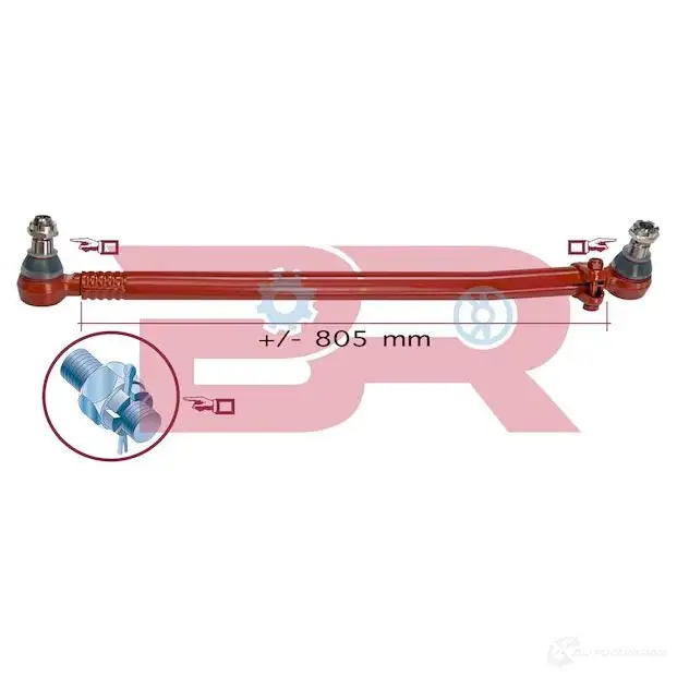 Продольная рулевая тяга BOTTO RICAMBI 2L10 S6 brst4874 1438571978